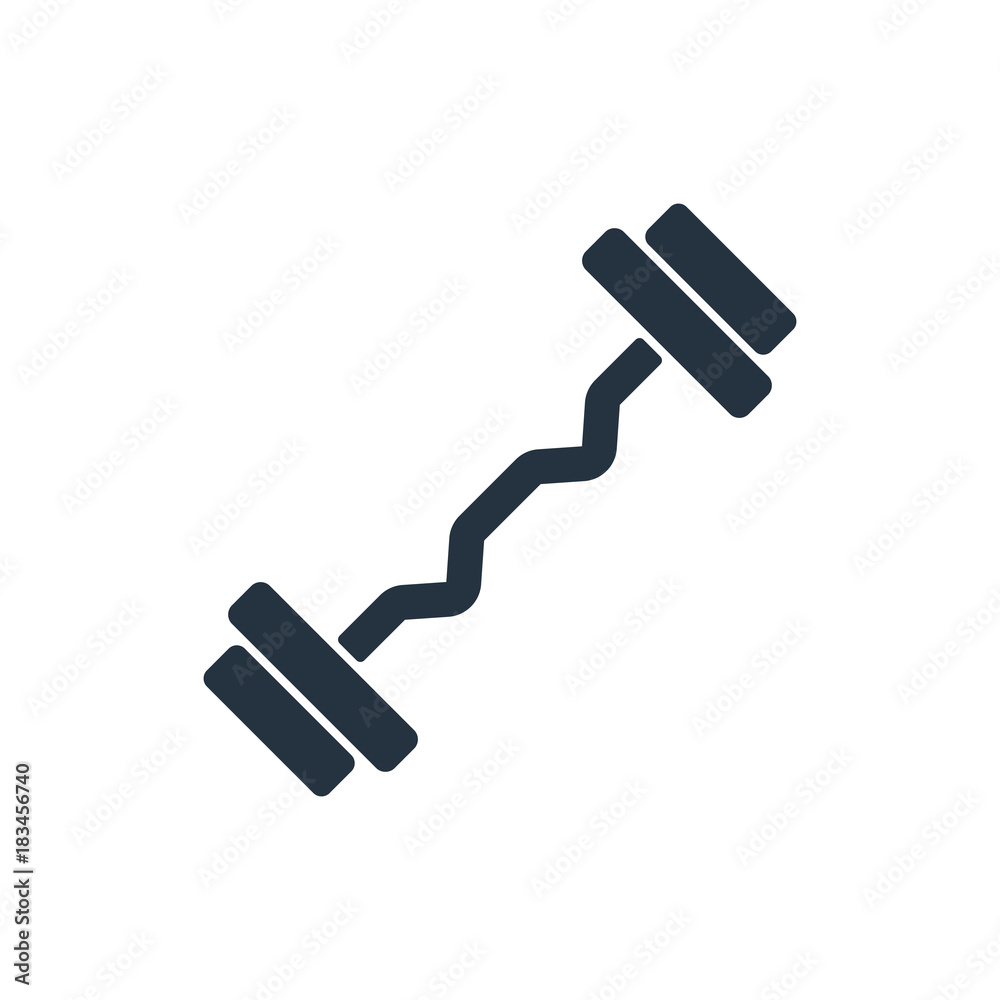 barbell exercise icon on white background, fitness, sport barbell exercise icon on white background, fitness, sport