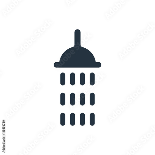 shower icon on white background, fitness, sport