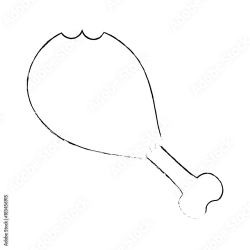 chicken thighs isolated icon vector illustration design