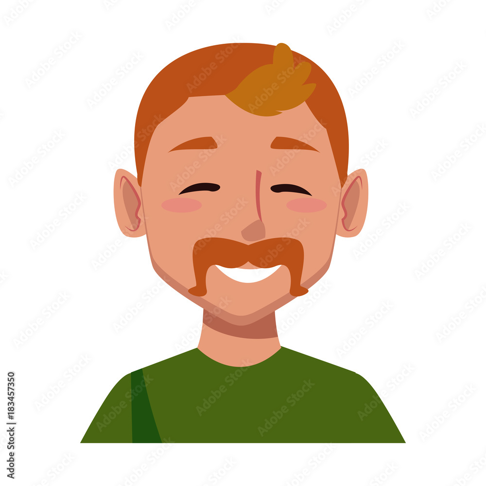Man face smiling cartoon icon vector illustration graphic design Man face smiling cartoon icon vector illustration graphic design
