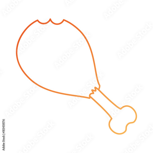 chicken thighs isolated icon vector illustration design