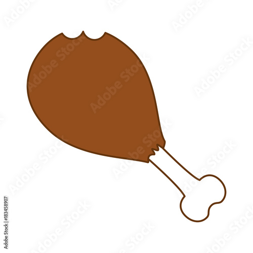 chicken thighs isolated icon vector illustration design