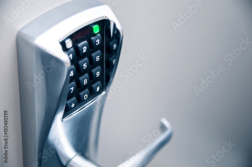 Door handle with modern electronic combination lock