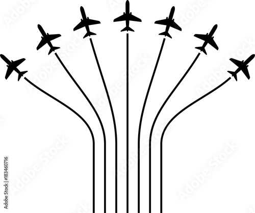 Airplane Flying Formation, Air Show Display, The Disciplined Flight