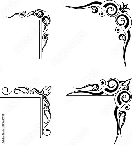 Calligraphic Decorative Corner Design