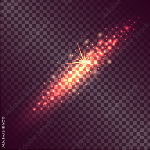 Light Effects of Burning Sparklers on Transparent