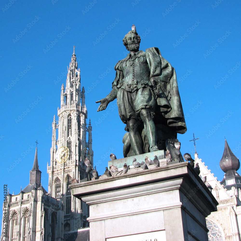 Antwerpen (Belgique) - Statue de Rubens
