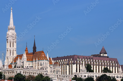 Matthias church and Fishermans tower Budapest city Hungary