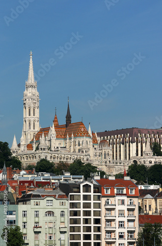 Matthias church and Fishermans tower Budapest city