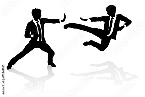 Business Competition Concept People Fighting