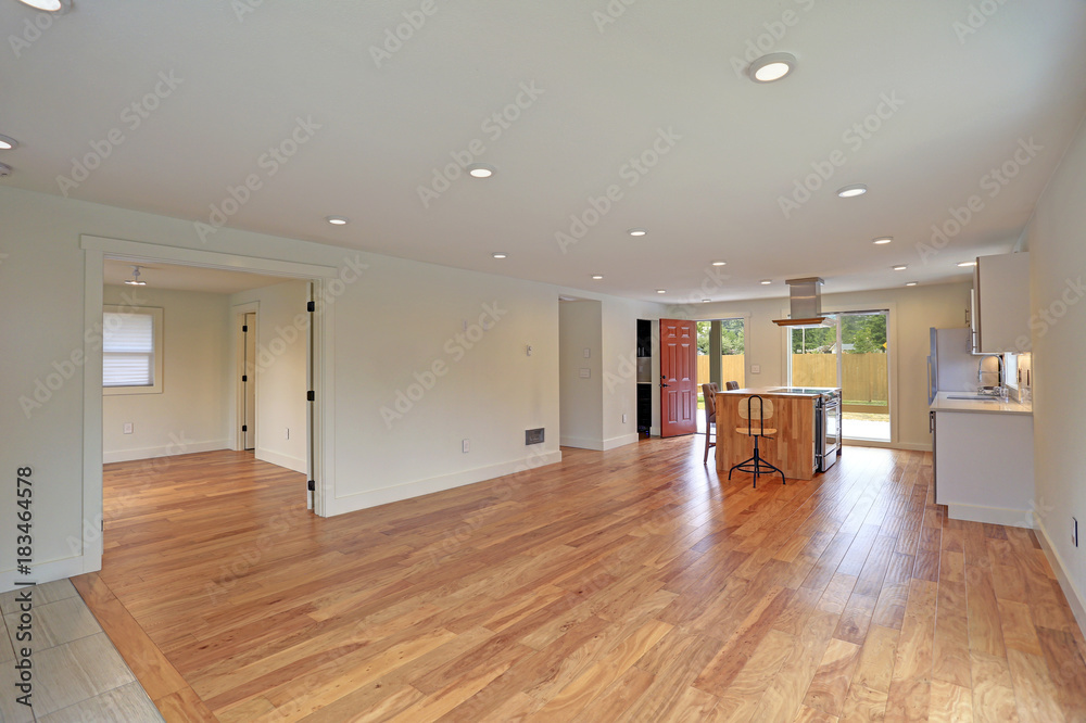 Open floor plan interior features a newly remodeled kitchen Open floor plan interior features a newly remodeled kitchen