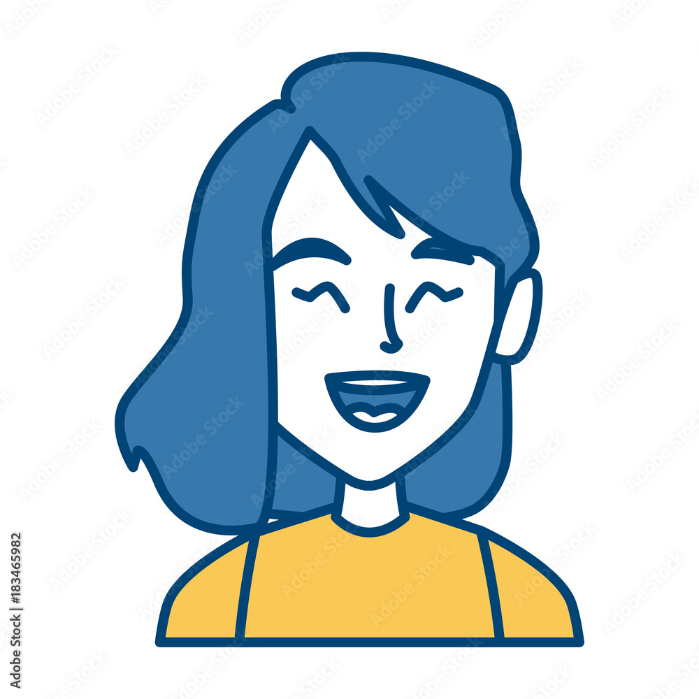 beautiful woman smiling face icon vector illustration graphic design beautiful woman smiling face icon vector illustration graphic design