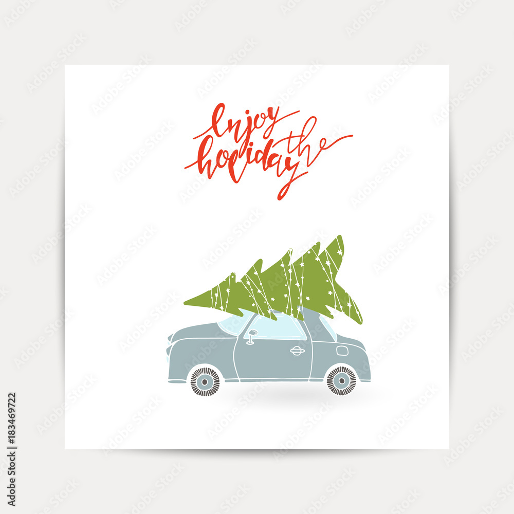 Obraz premium Greeting Card with christmas toys