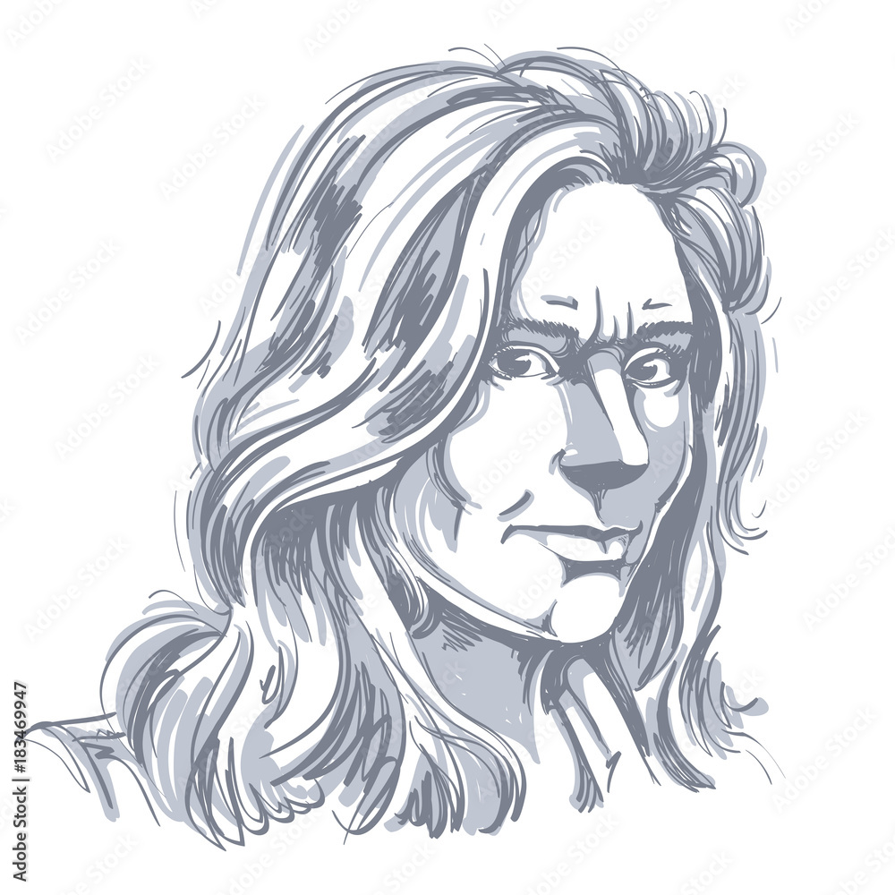 Vector portrait of irate woman, illustration of good-looking but angry female. Person emotional face expression. Vector portrait of irate woman, illustration of good-looking but angry female. Person emotional face expression.