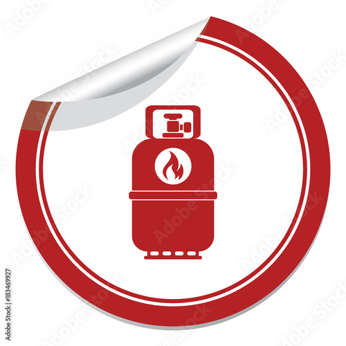 Camping gas bottle icon. Flat icon isolated