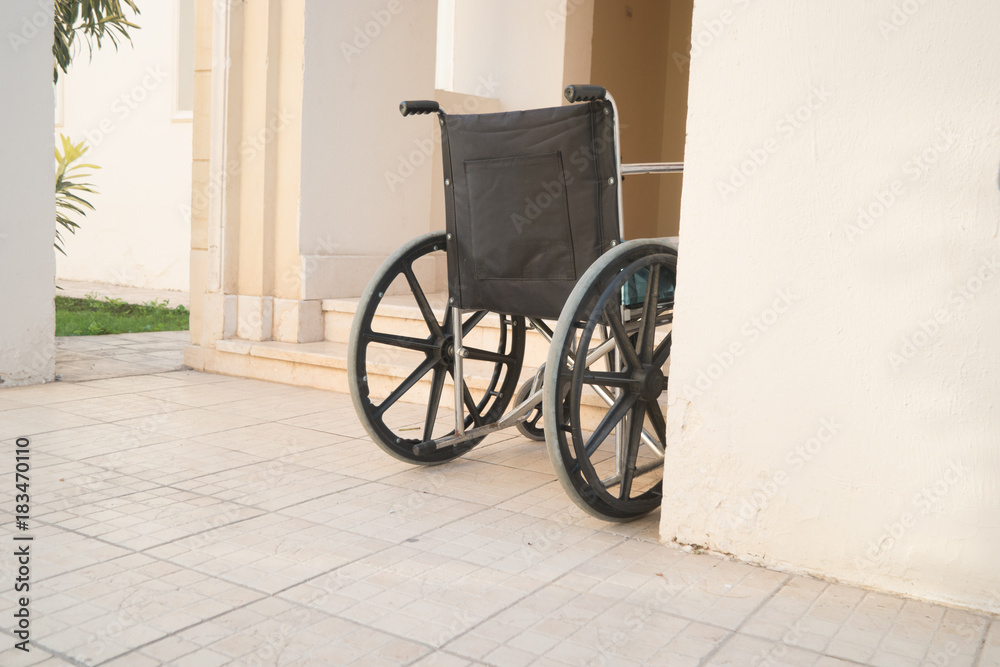 wheelchair outside the house