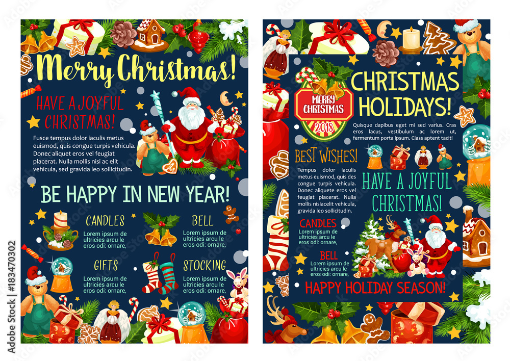 Merry Christmas New Year sketch vector greeting Merry Christmas New Year sketch vector greeting