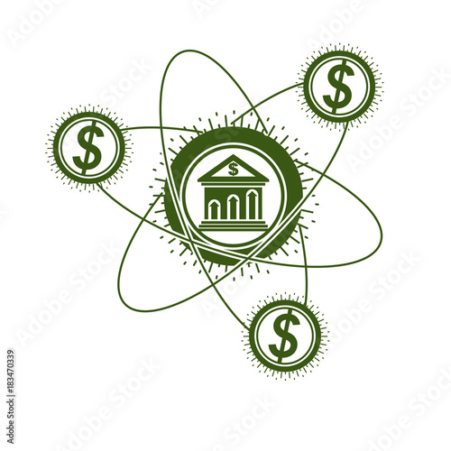 Banking conceptual logo, un...