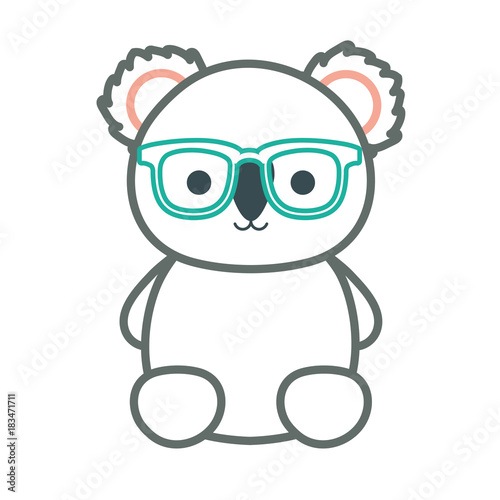 Wallpaper Mural cartoon koala with glasses Torontodigital.ca
