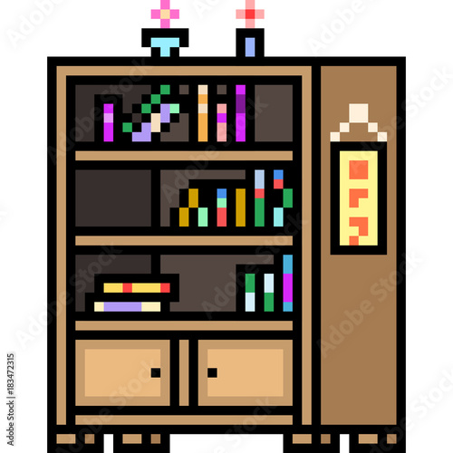 vector pixel art furniture