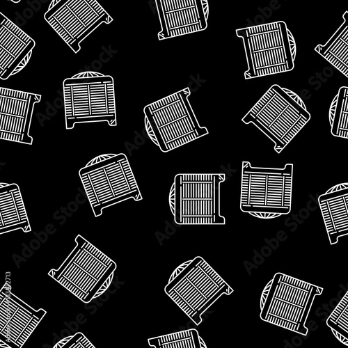 House Heating Vector Seamless Pattern