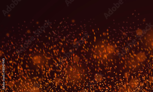 Bonfire Embers against Night Sky