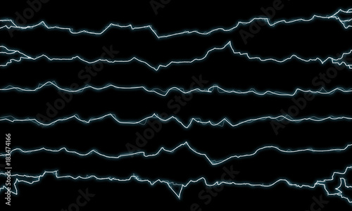 Digital Lightning Bolts Black Screen