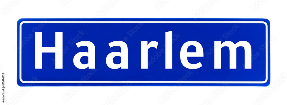 City limit sign of Haarlem, The Netherlands City limit sign of Haarlem, The Netherlands