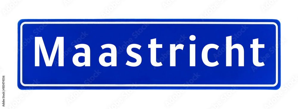City limit sign of Maastricht, The Netherlands