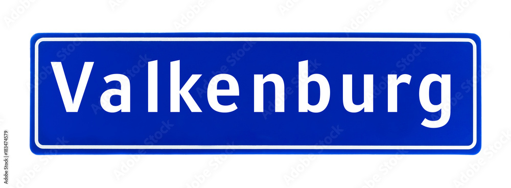City limit sign of Valkenburg, The Netherlands