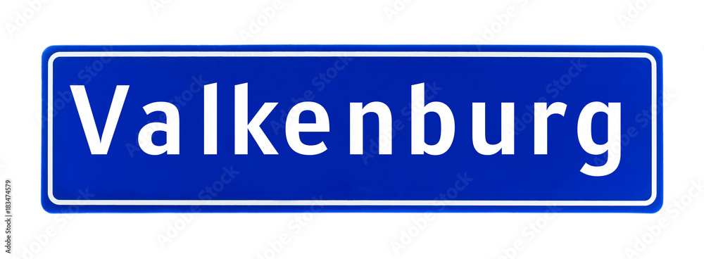 City limit sign of Valkenburg, The Netherlands City limit sign of Valkenburg, The Netherlands