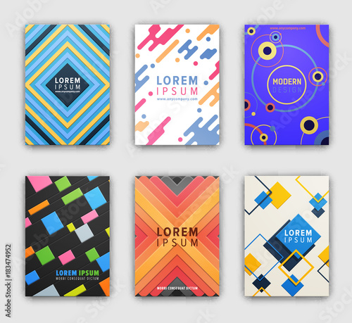 Modern Design Cover Collection Vector Illustration