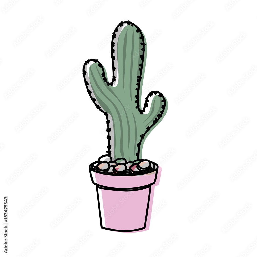 cartoon cactus in a pot cartoon cactus in a pot