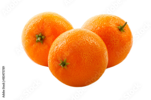three clementines isolated