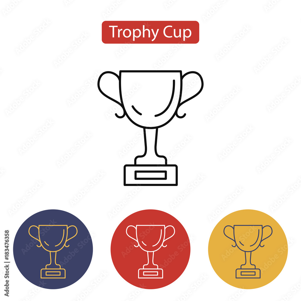 Trophy Cup icon. Outline pictogram Trophy Cup icon. Outline pictogram