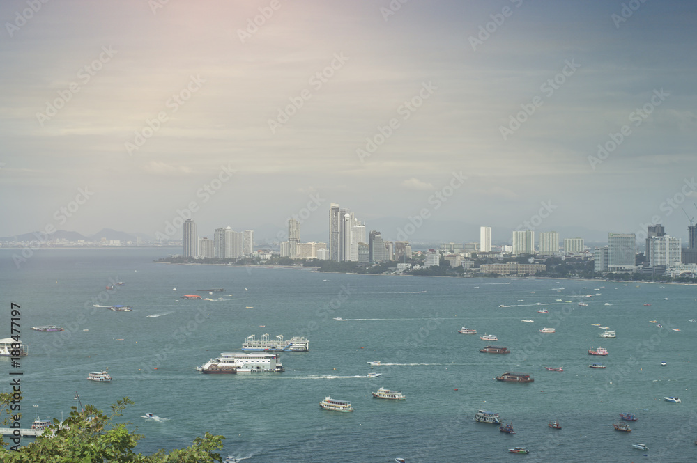 The most beautiful view of Pattaya, Thailand The most beautiful view of Pattaya, Thailand