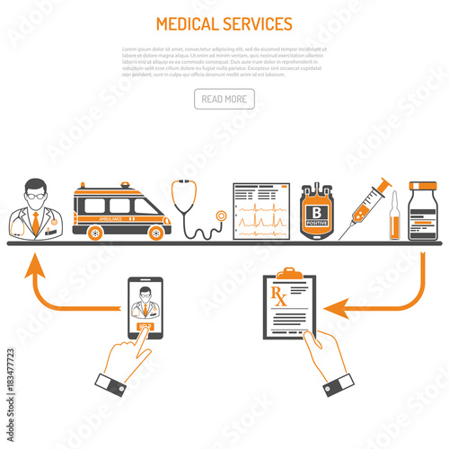 medicine and healthcare process concept