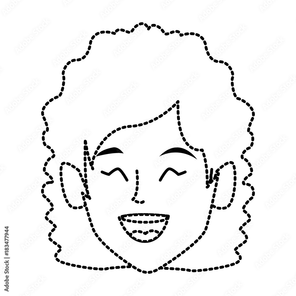 beautiful woman smiling face icon vector illustration graphic design