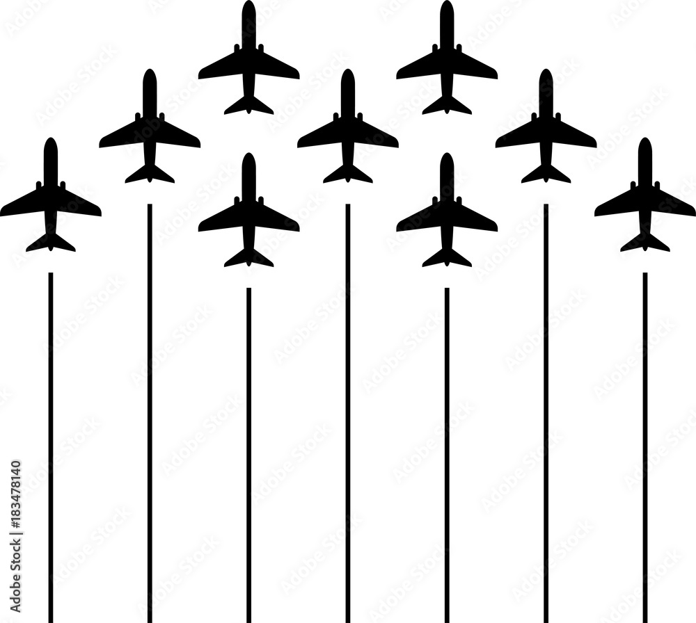 Airplane Flying Formation, Air Show Display, The Disciplined Flight