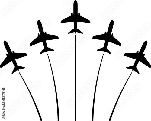 Airplane Flying Formation, Air Show Display, The Disciplined Flight