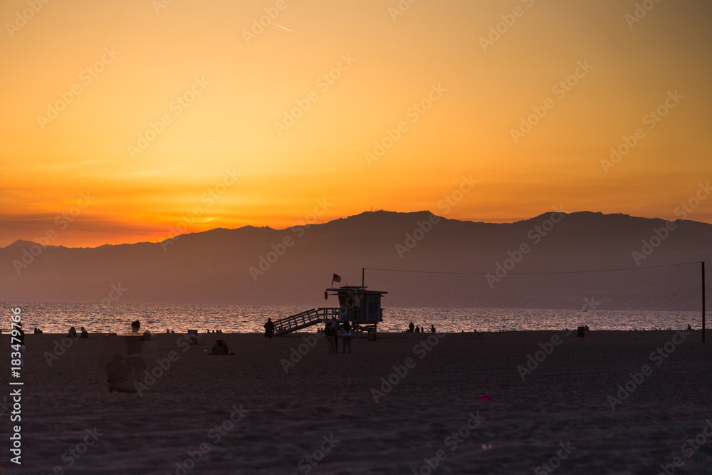 venice beach sunset