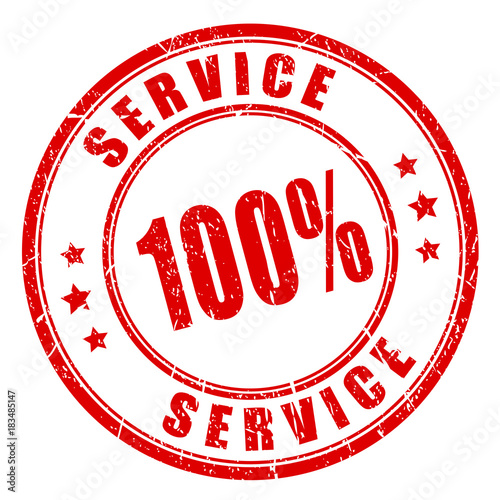 100 service vector stamp