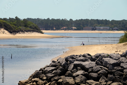 Angler am Lac Marin in Vieux Boucau photo