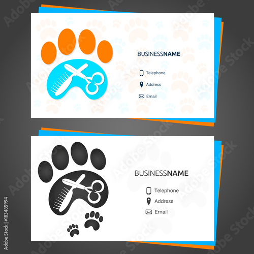 Barber animal business card