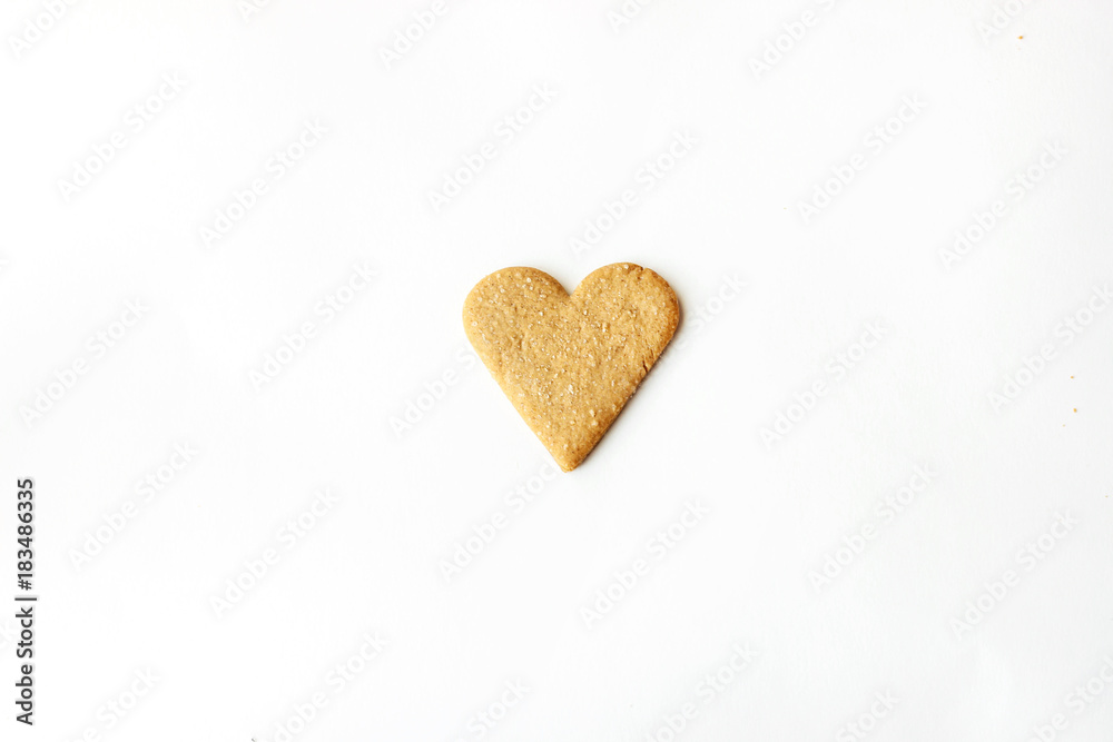 Cookies in the form of heart for Valentine's day