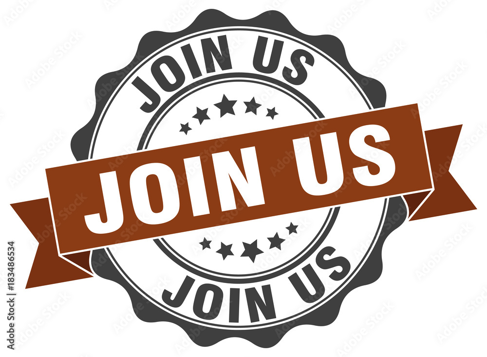 Obraz premium join us stamp. sign. seal