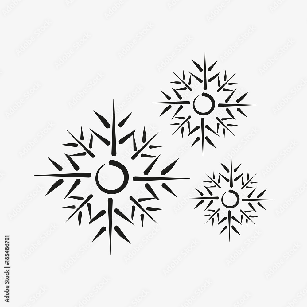 Christmas snowflake doodle icon Christmas snowflake doodle icon