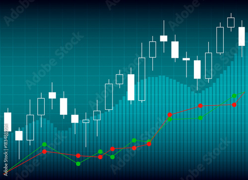 Candle stick graph chart of stock market investment trading, Stock exchange concept