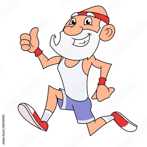 Old man jogging 2