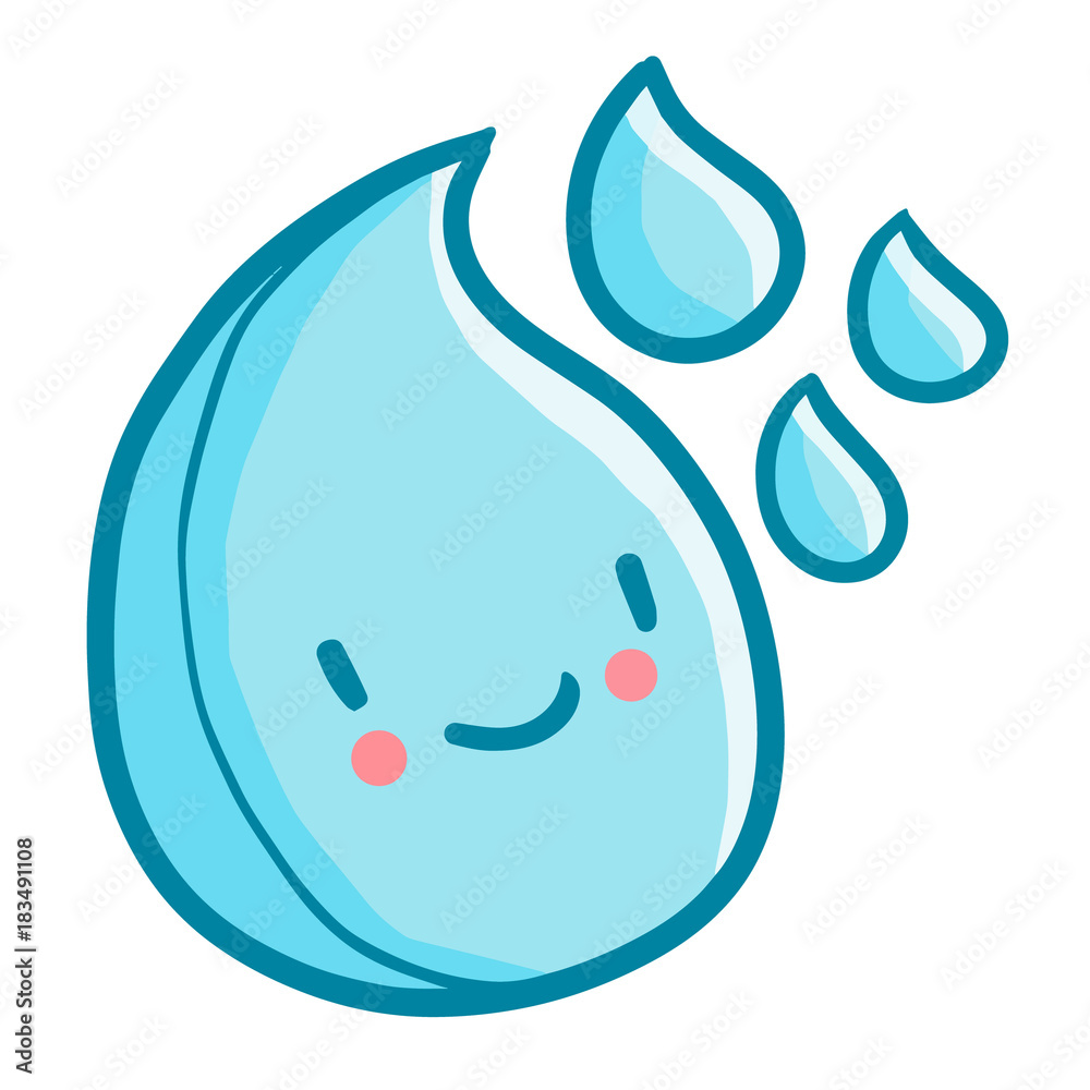 Funny and cute droplets - vector. Funny and cute droplets - vector.